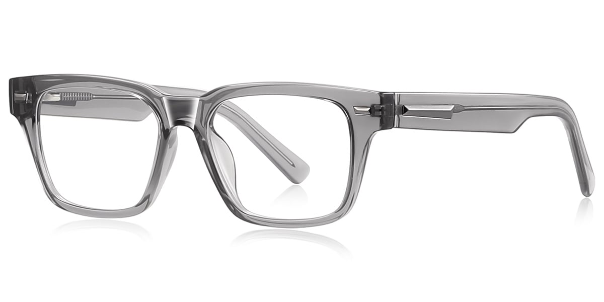 Square Reading Glasses translucent-grey