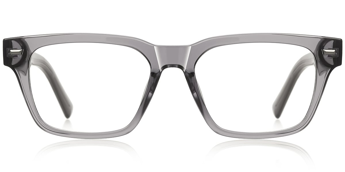Square Reading Glasses translucent-grey