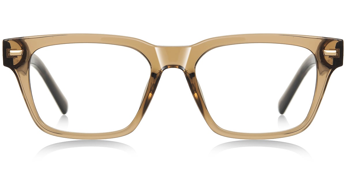 Square Reading Glasses translucent-brown
