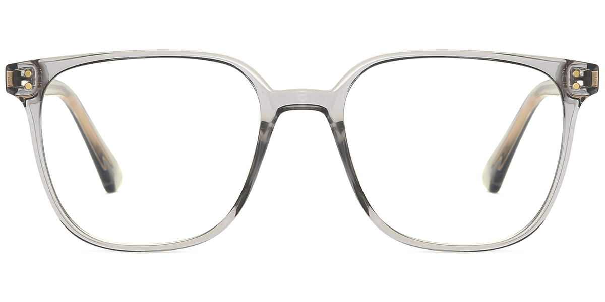 Square Reading Glasses translucent-grey