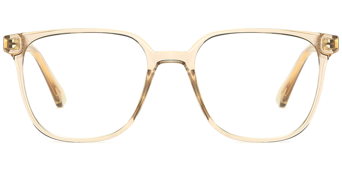 Square Reading Glasses translucent-brown