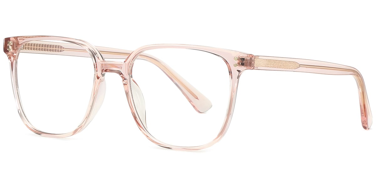 Square Reading Glasses translucent-pink