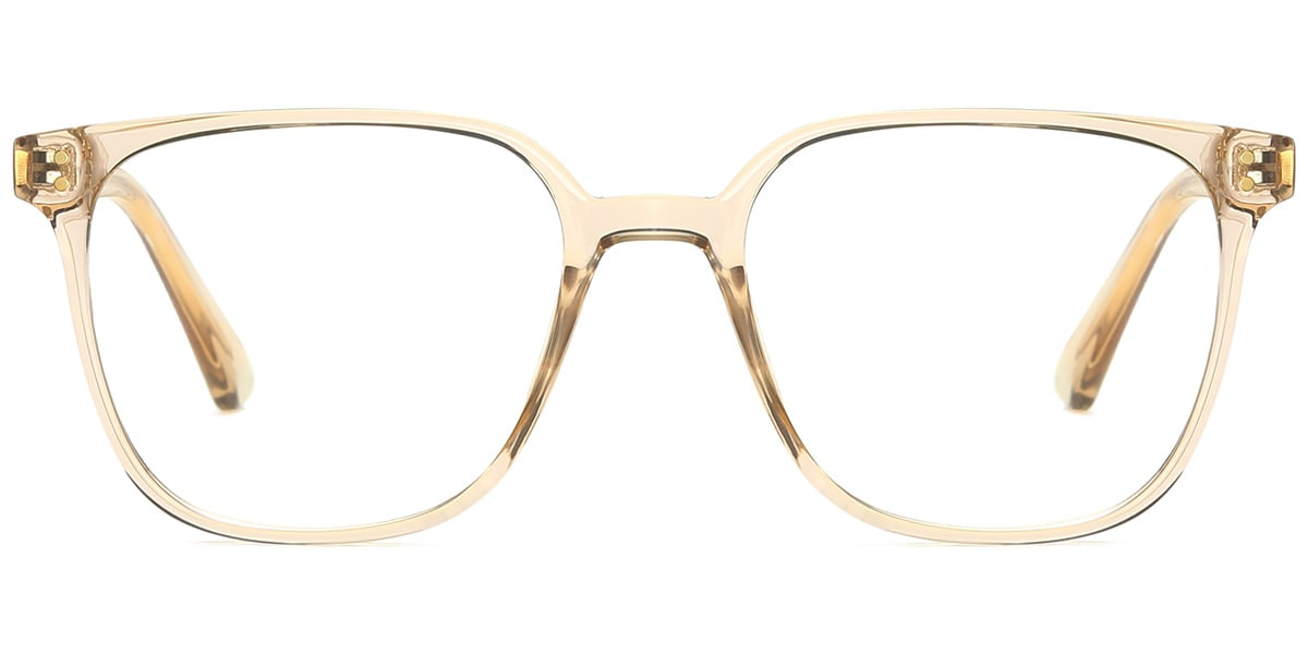 Square Reading Glasses translucent-brown