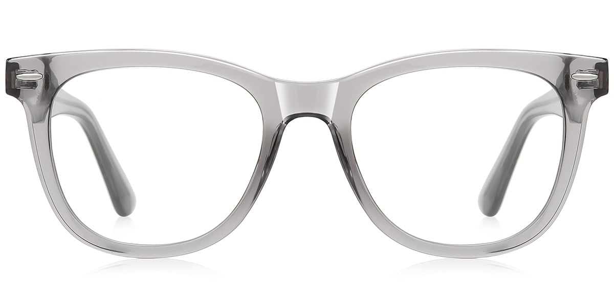 Square Reading Glasses translucent-grey