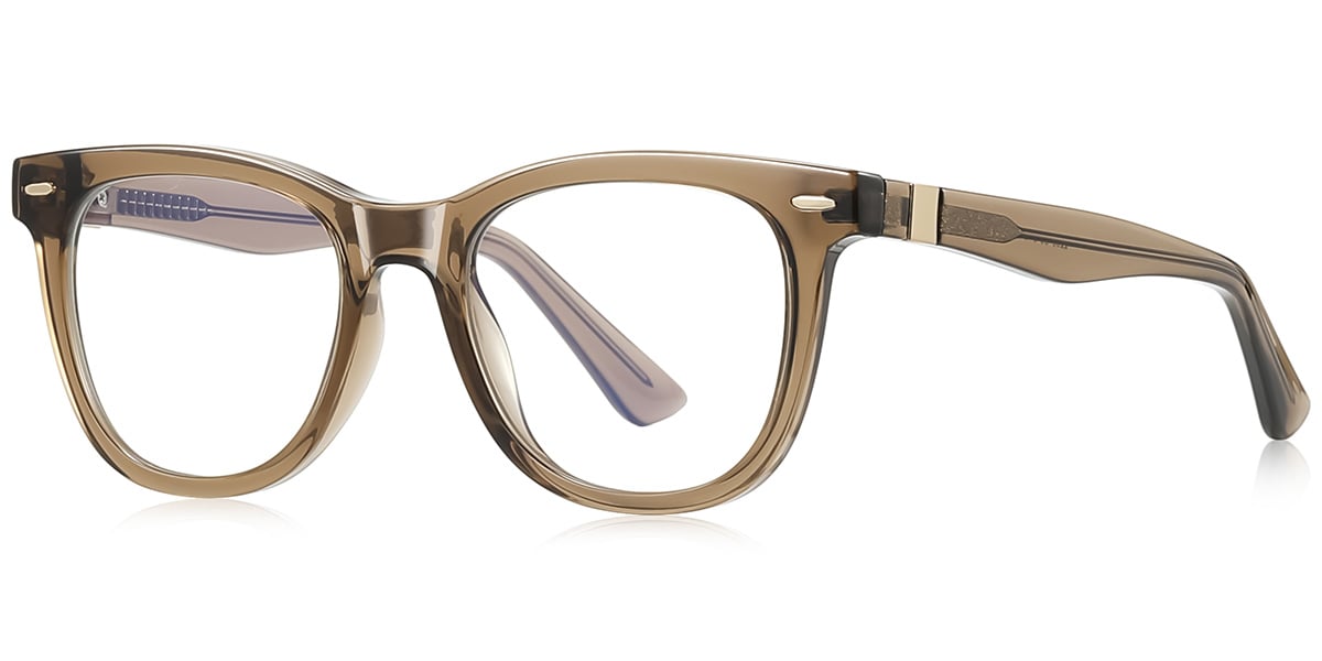Square Reading Glasses translucent-brown