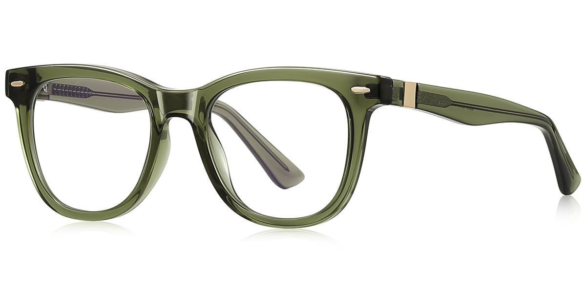 Square Reading Glasses translucent-green