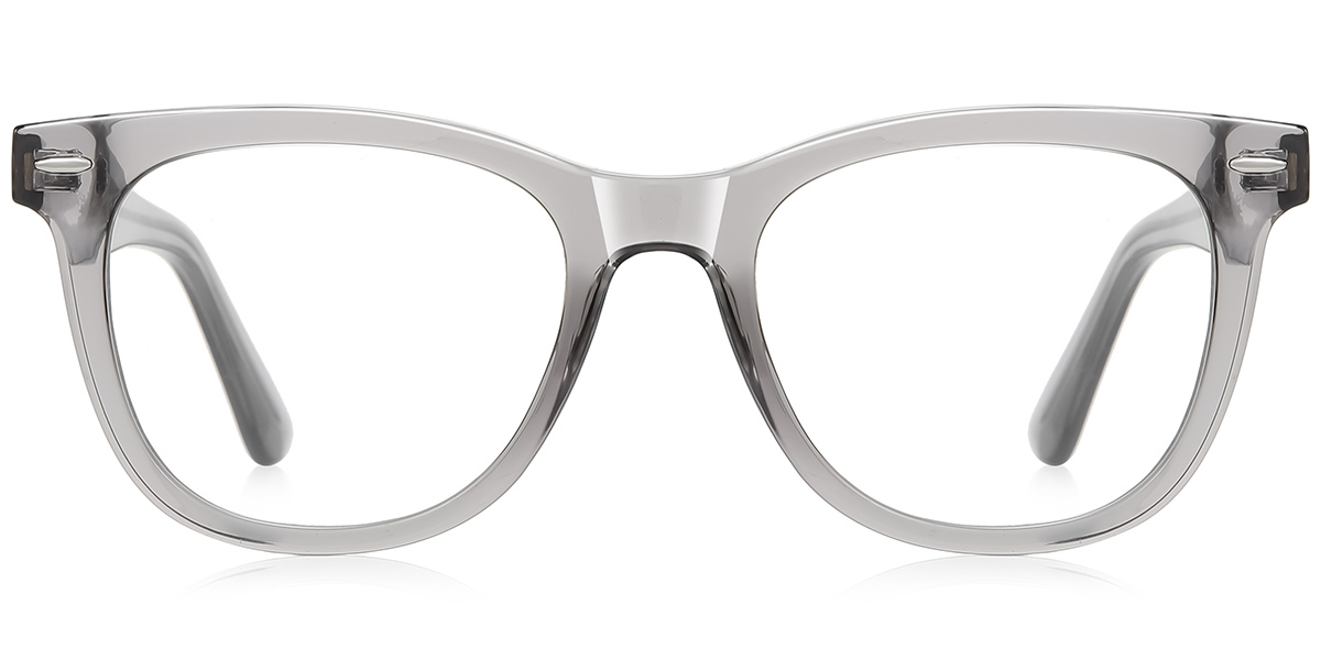 Square Reading Glasses translucent-grey