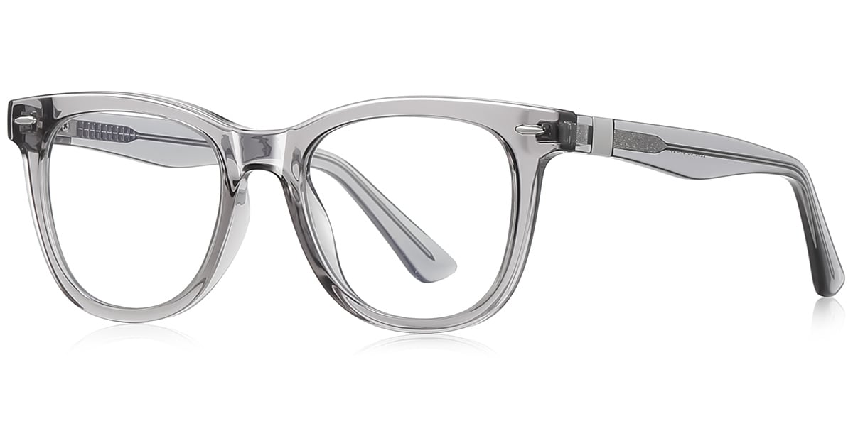 Square Reading Glasses translucent-grey