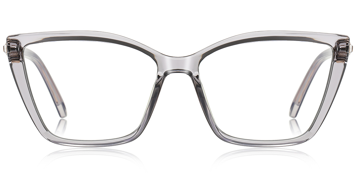 Square Reading Glasses translucent-grey
