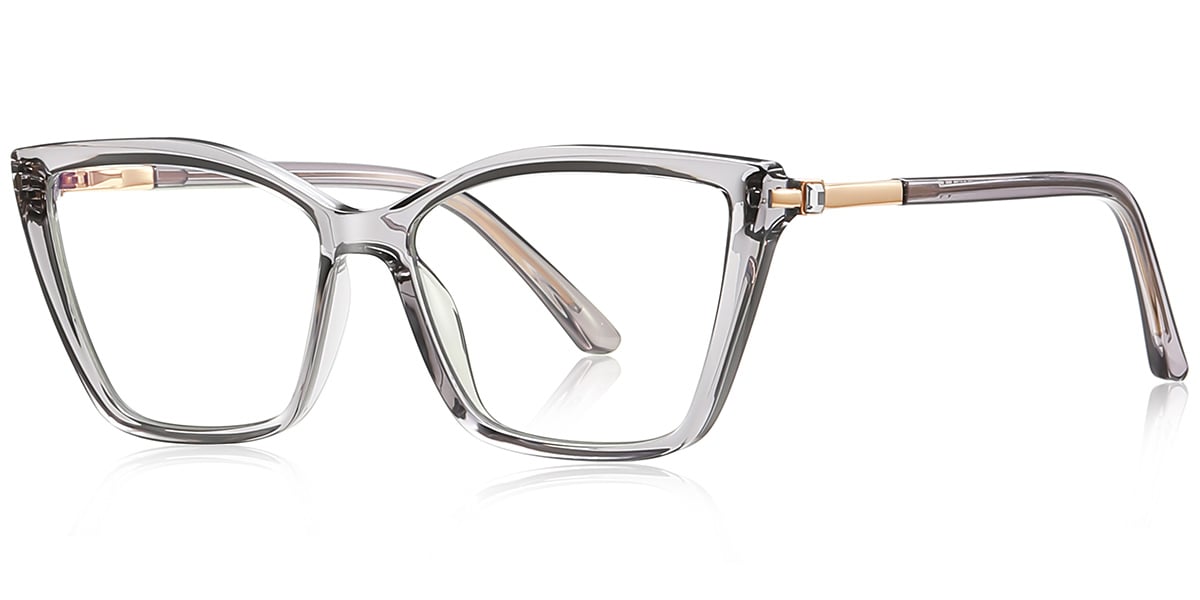 Square Reading Glasses translucent-grey