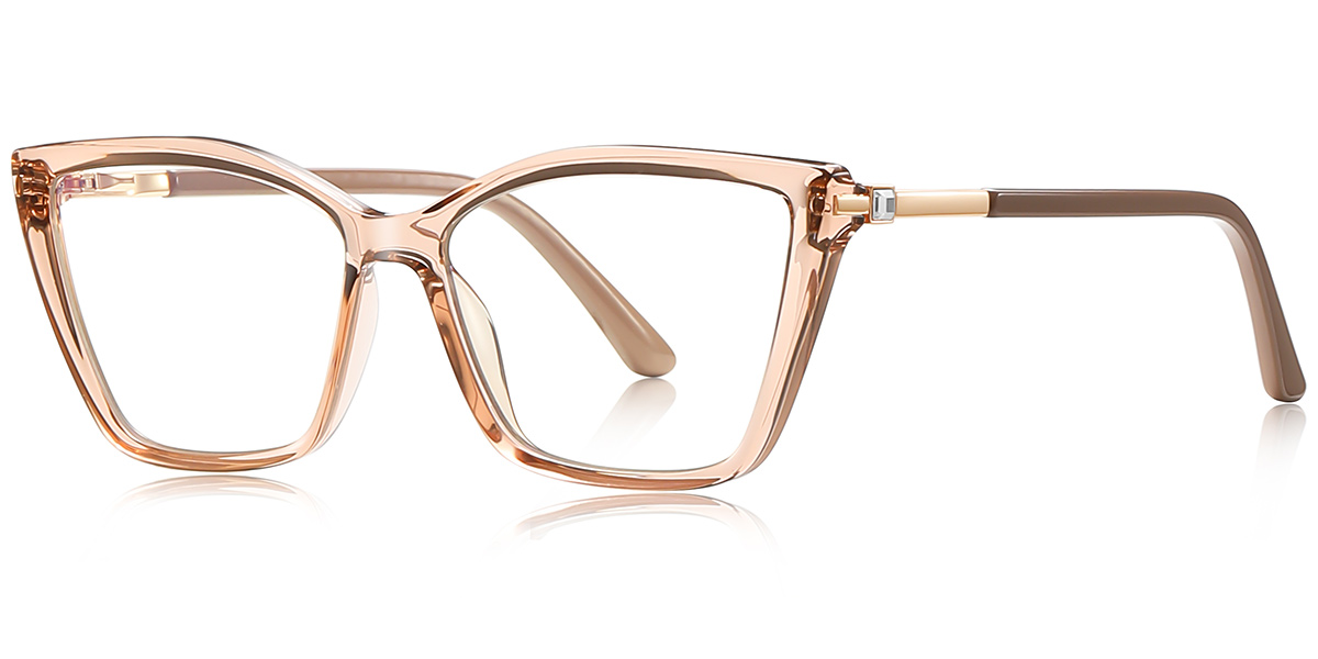 Square Reading Glasses translucent-pink