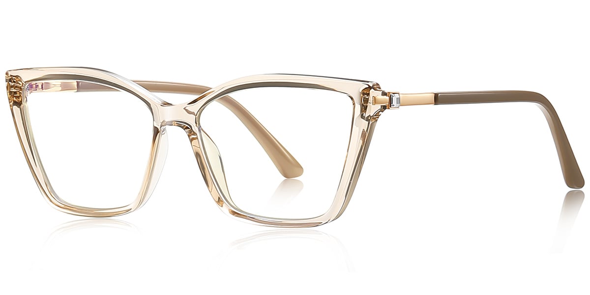 Square Reading Glasses translucent-brown