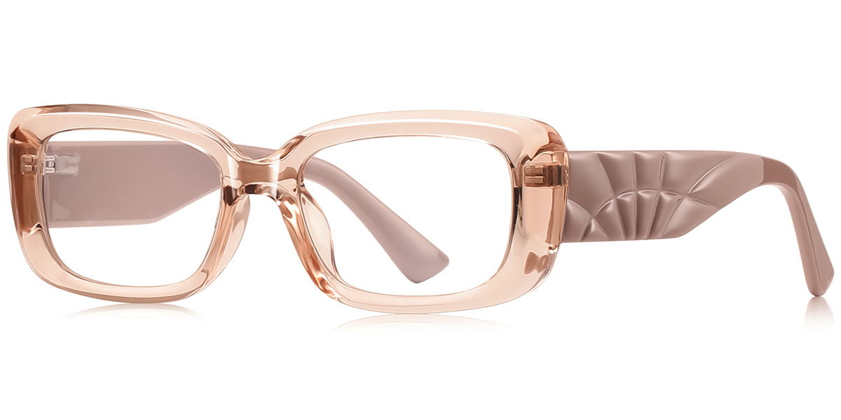 Rectangle Reading Glasses translucent-brown