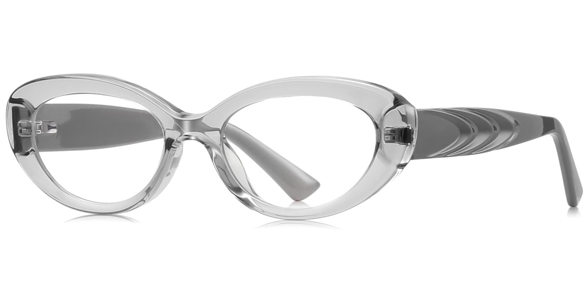 Oval Reading Glasses translucent-grey