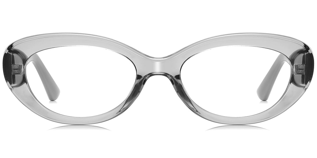 Oval Reading Glasses translucent-grey
