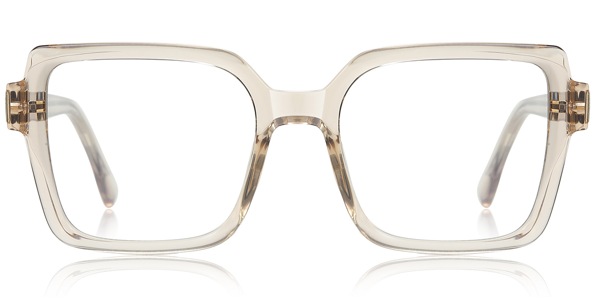 Square Reading Glasses translucent-brown