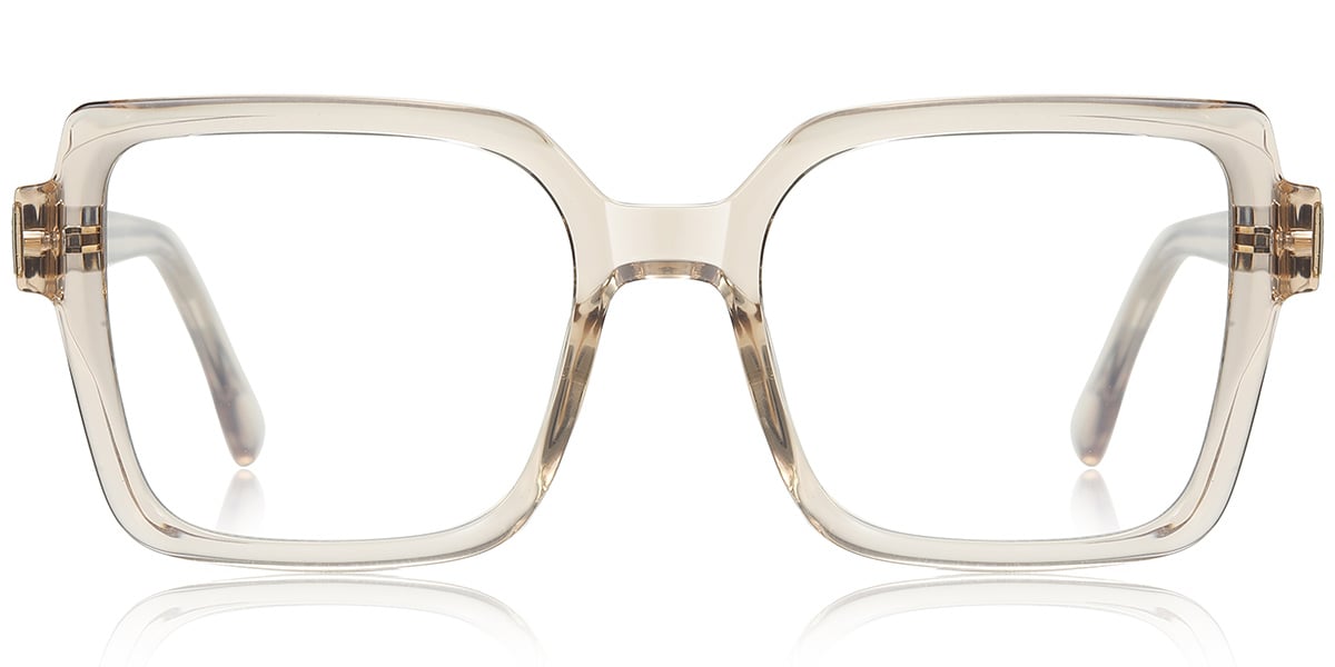Square Reading Glasses translucent-brown