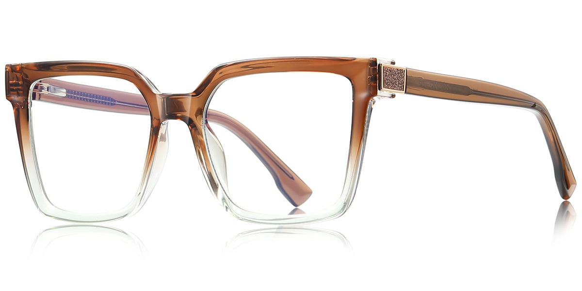 Square Reading Glasses gradient_brown