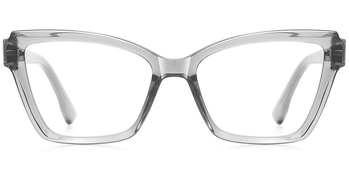 Rectangle Reading Glasses translucent-grey