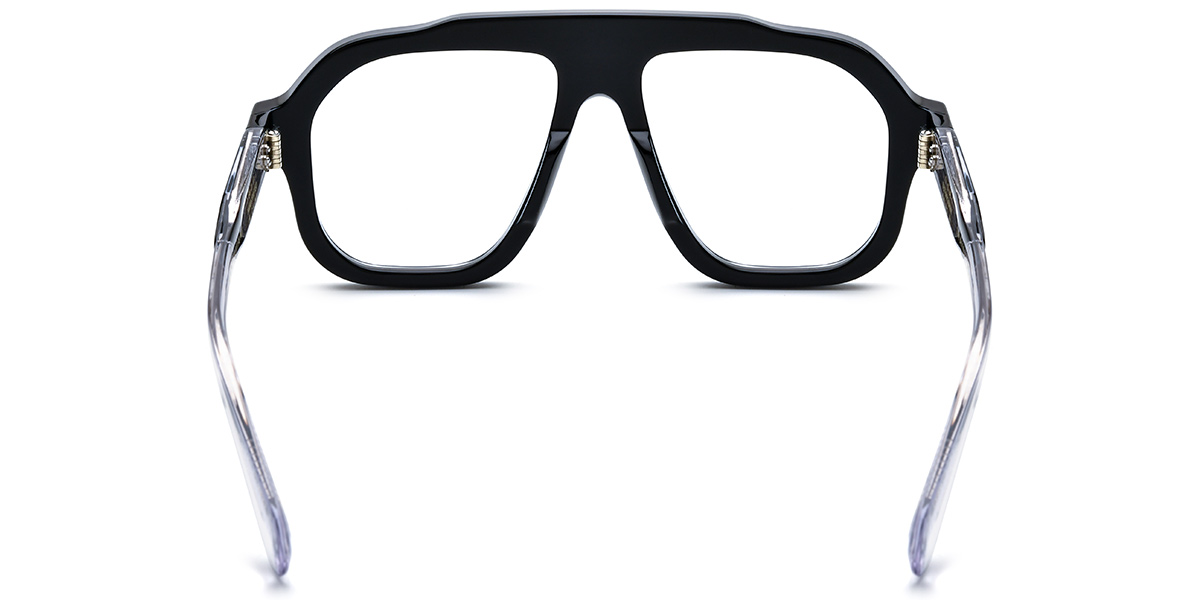 Acetate Square Aviator Reading Glasses bright_black