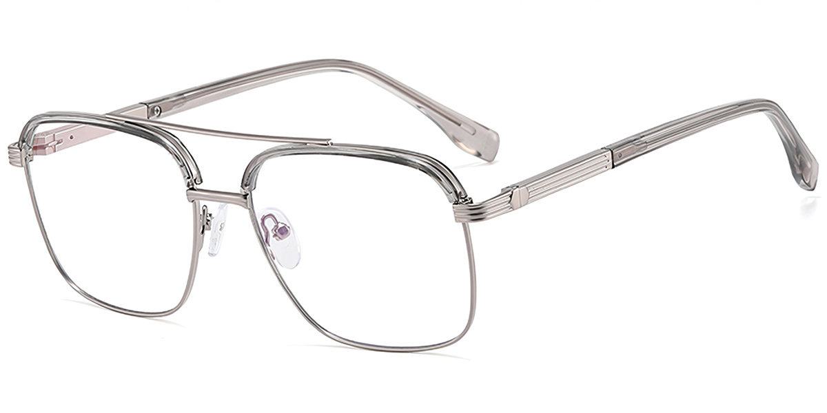 Aviator Reading Glasses translucent-grey