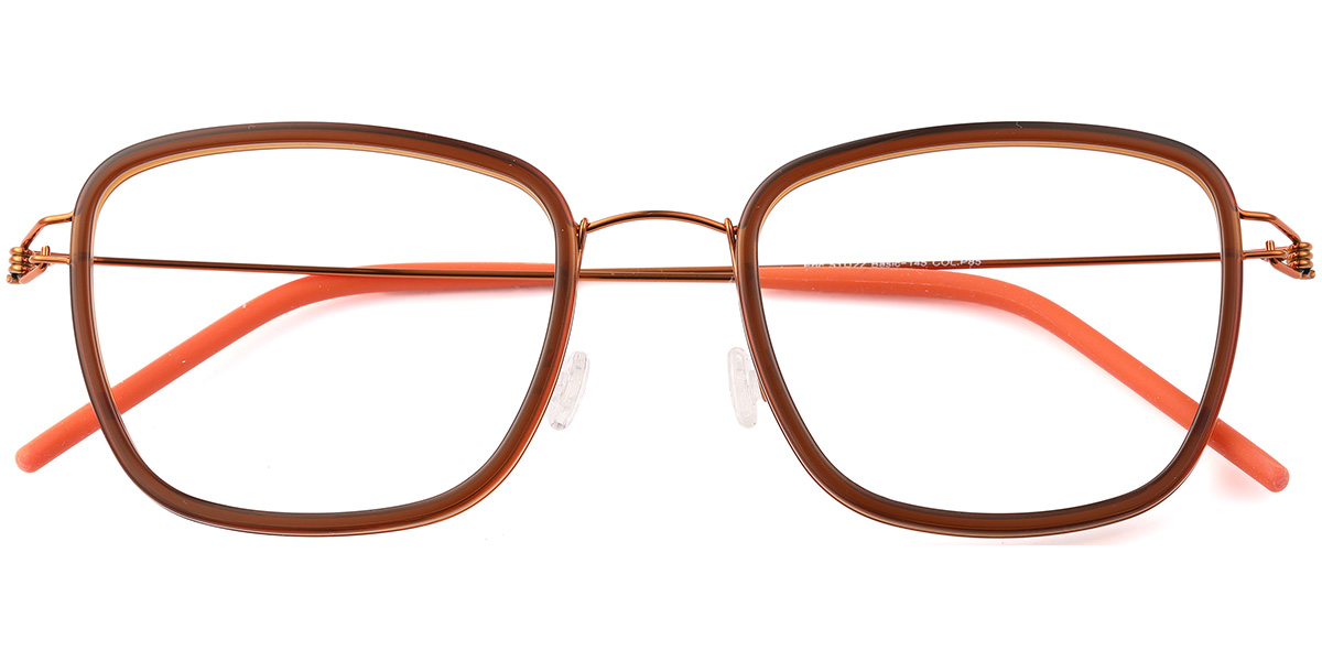 Acetate Square Reading Glasses brown