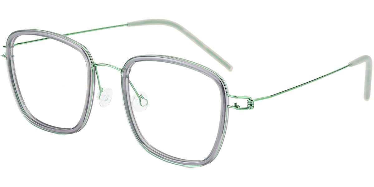 Acetate Square Reading Glasses translucent-grey