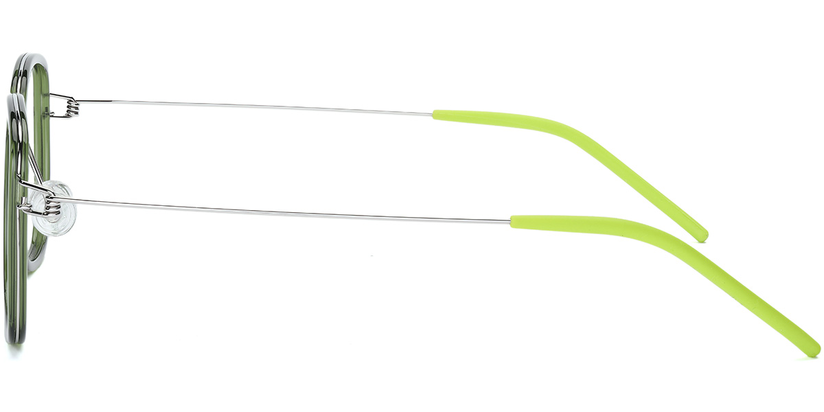 Acetate Square Reading Glasses translucent-green