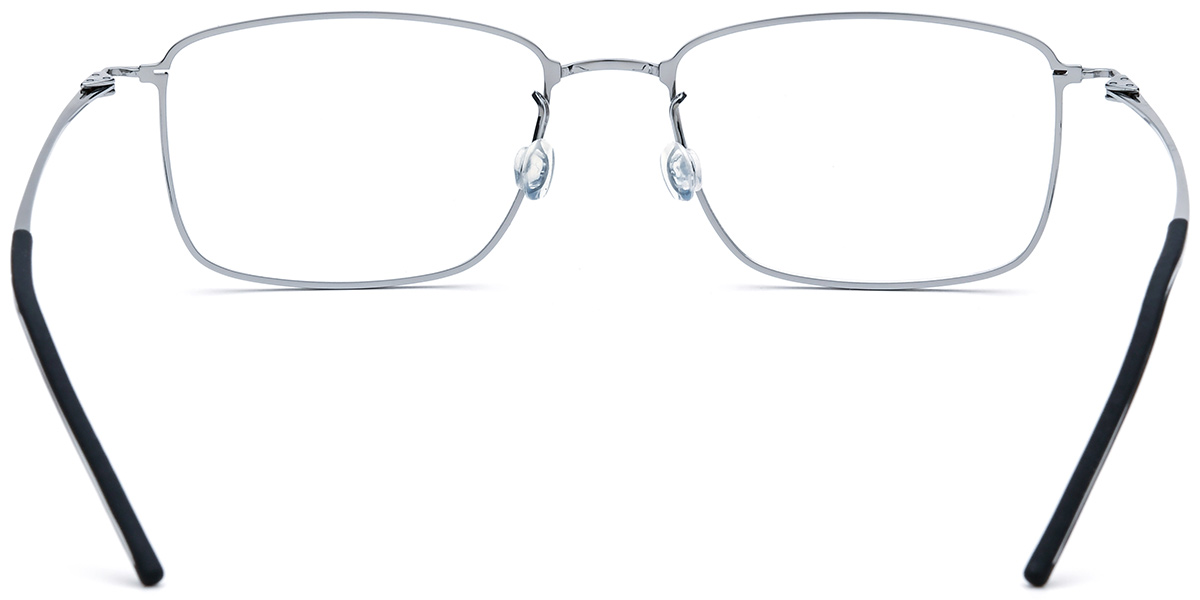 Titanium Rectangle Reading Glasses silver