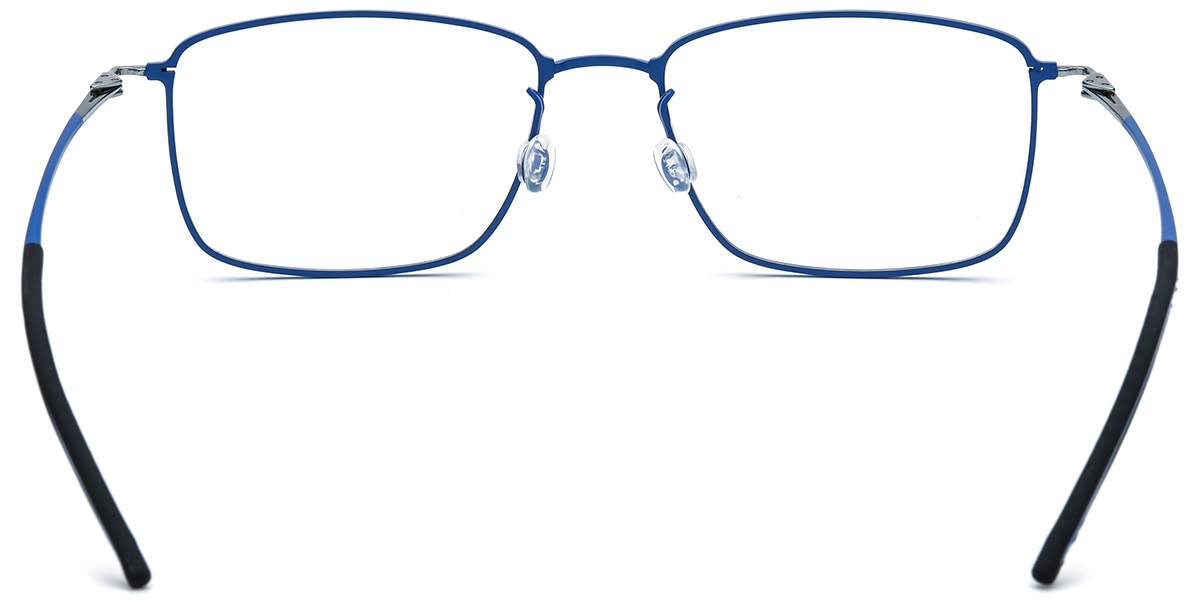 Titanium Rectangle Reading Glasses blue