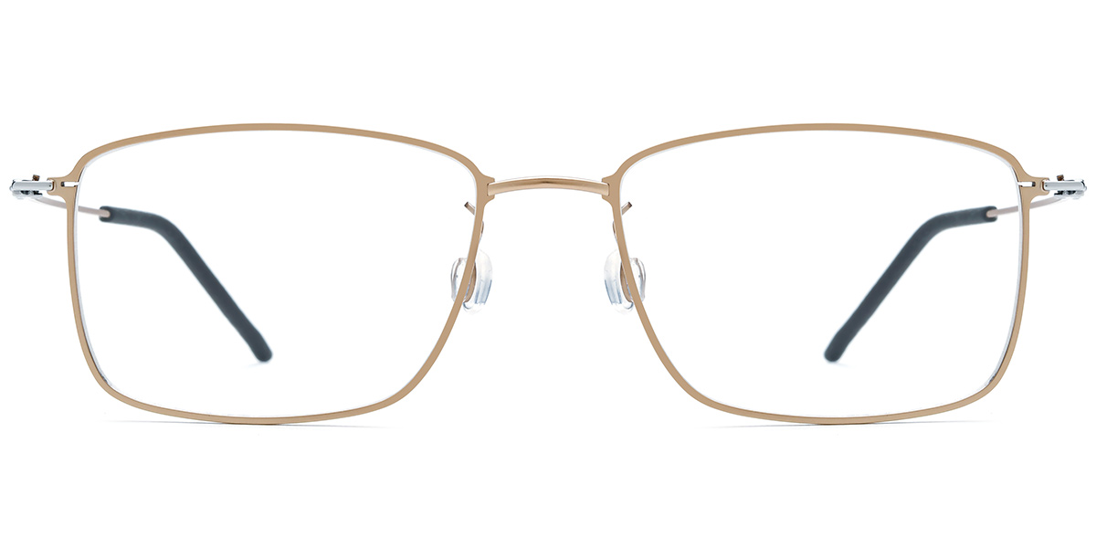 Titanium Rectangle Reading Glasses gold