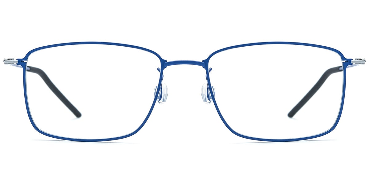 Titanium Rectangle Reading Glasses blue