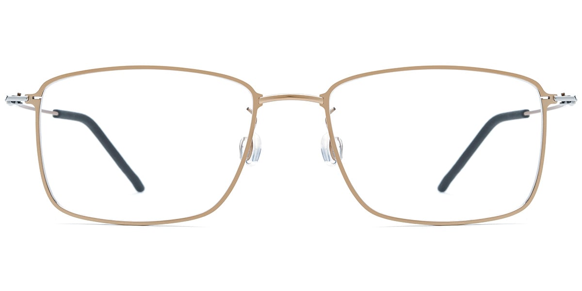 Titanium Rectangle Reading Glasses gold