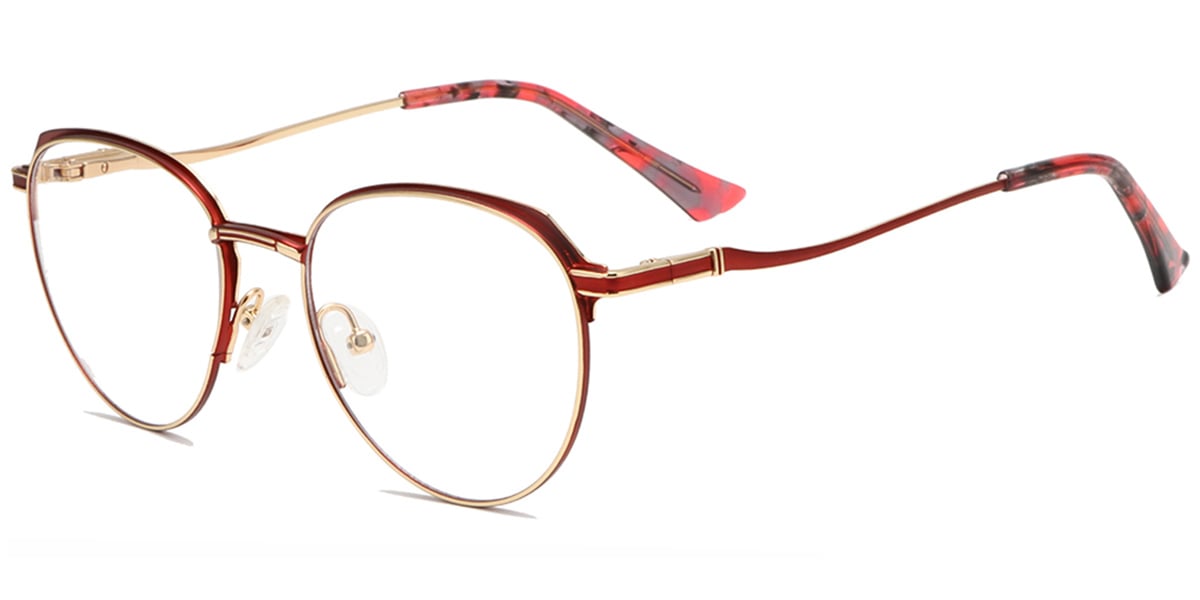 Acetate Oval Reading Glasses red