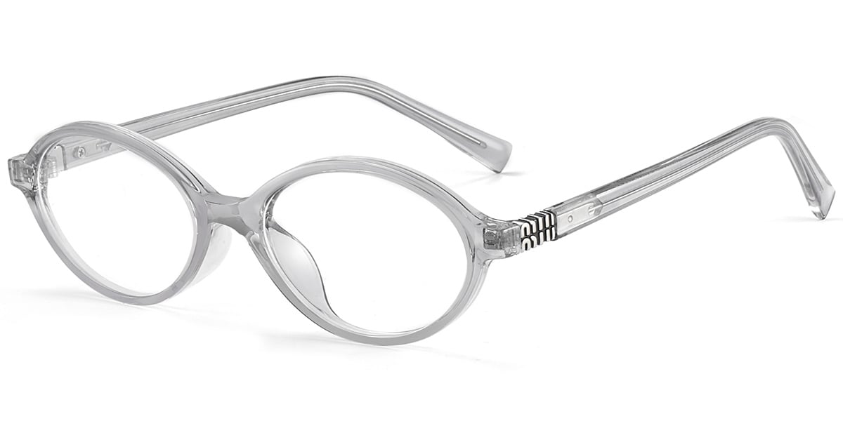 Oval Reading Glasses translucent-grey