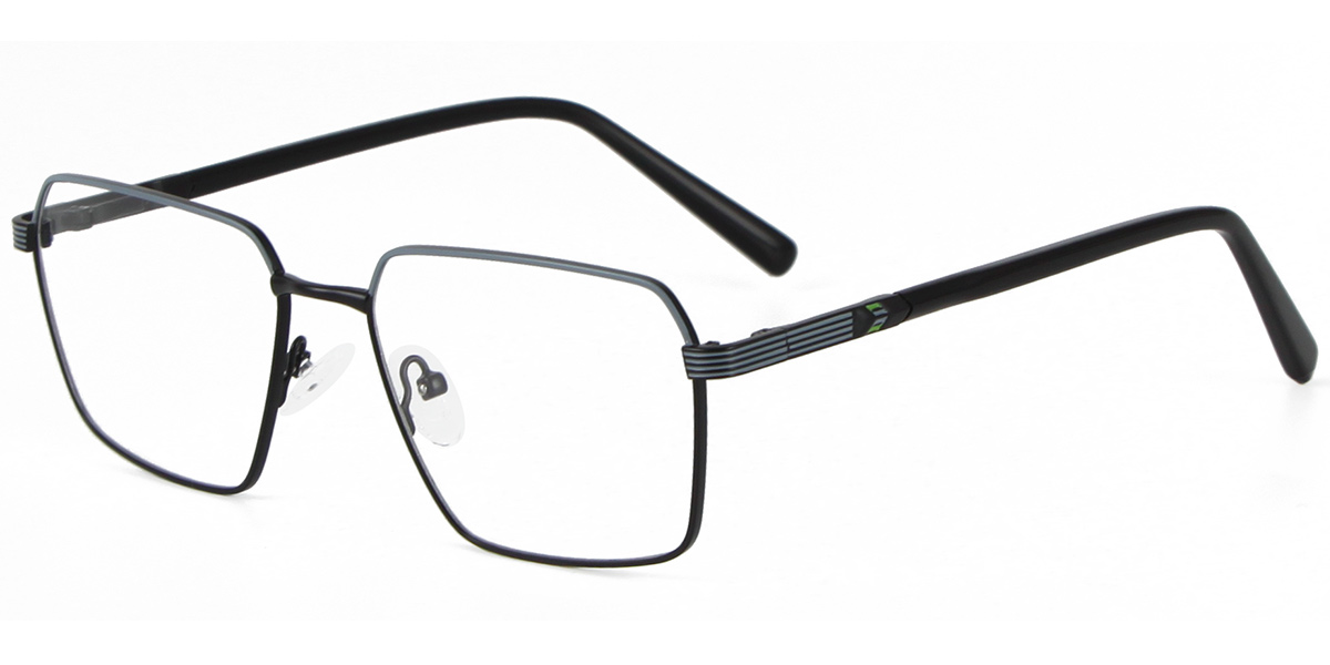 Acetate Square Reading Glasses black-grey