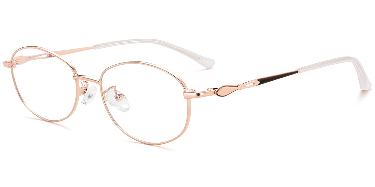Oval Reading Glasses rose_gold