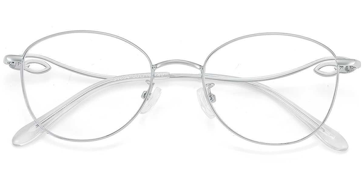Acetate Oval Reading Glasses silver