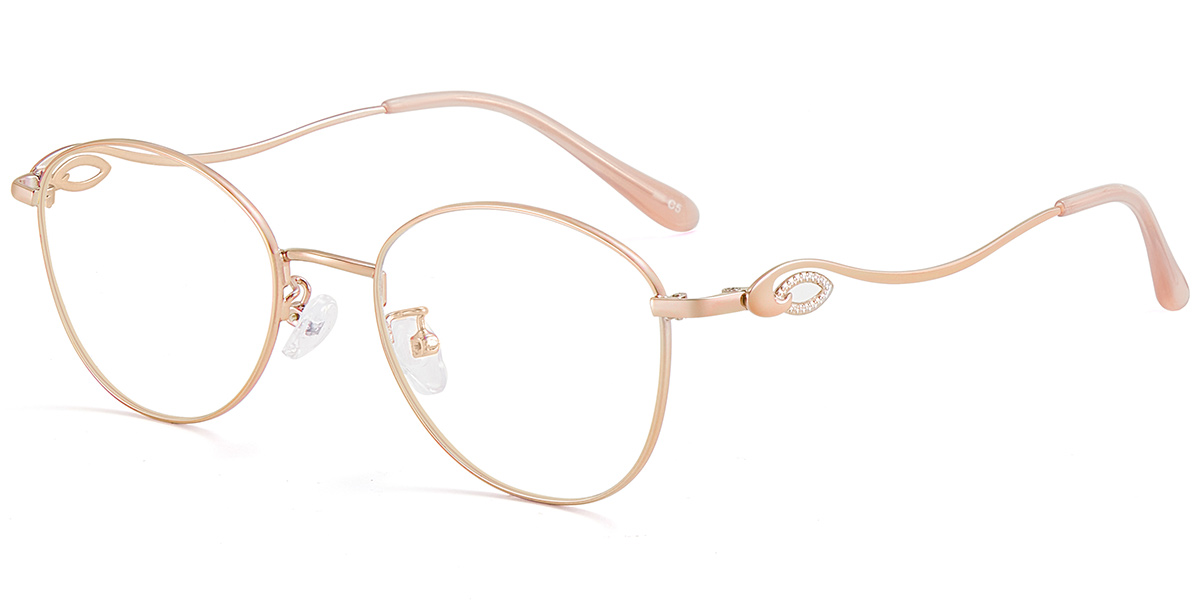 Acetate Oval Reading Glasses rose_gold-pink