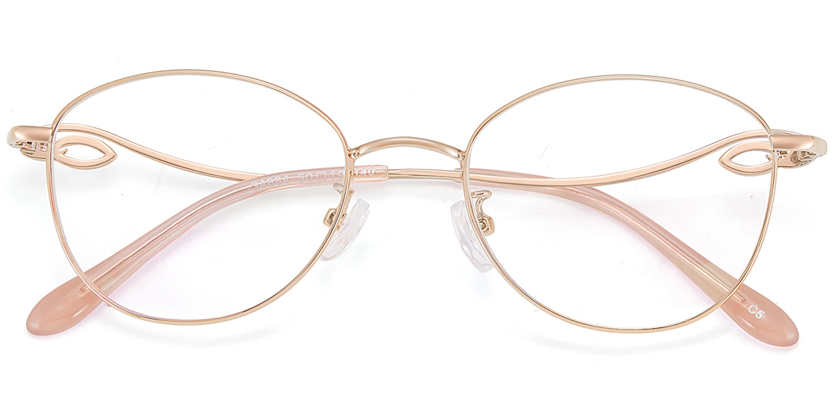 Acetate Oval Reading Glasses rose_gold-pink