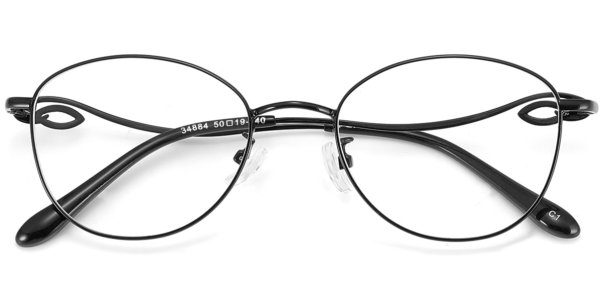 Acetate Oval Reading Glasses black