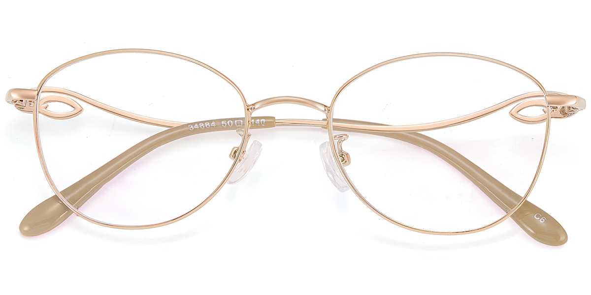 Acetate Oval Reading Glasses rose_gold