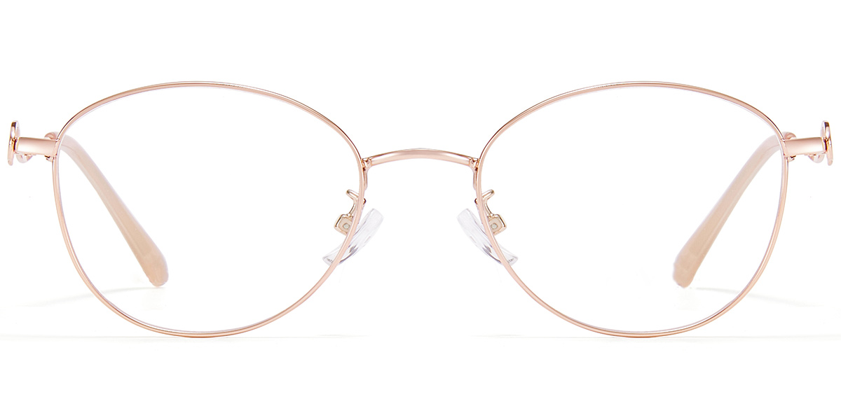 Acetate Oval Reading Glasses rose_gold-pink
