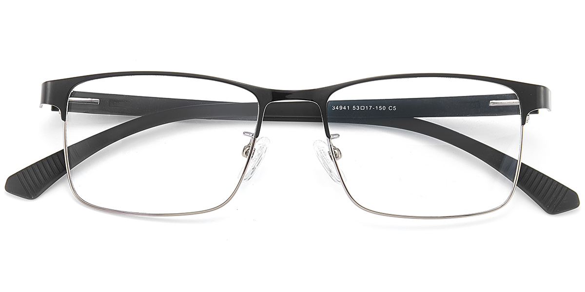 Rectangle Reading Glasses black-gun_metal