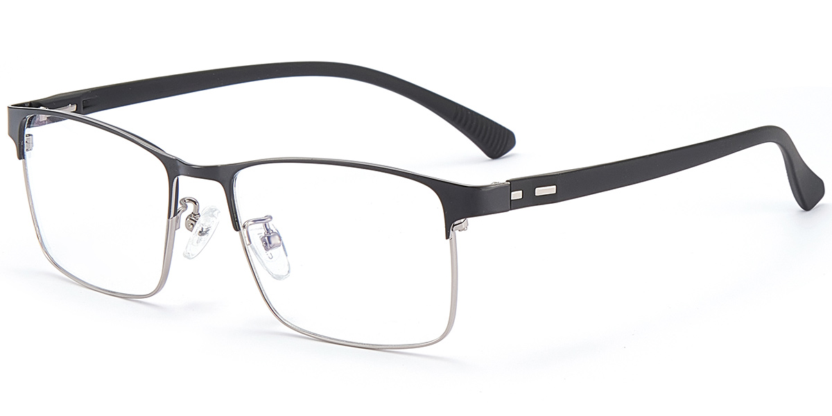 Rectangle Reading Glasses black-gun_metal
