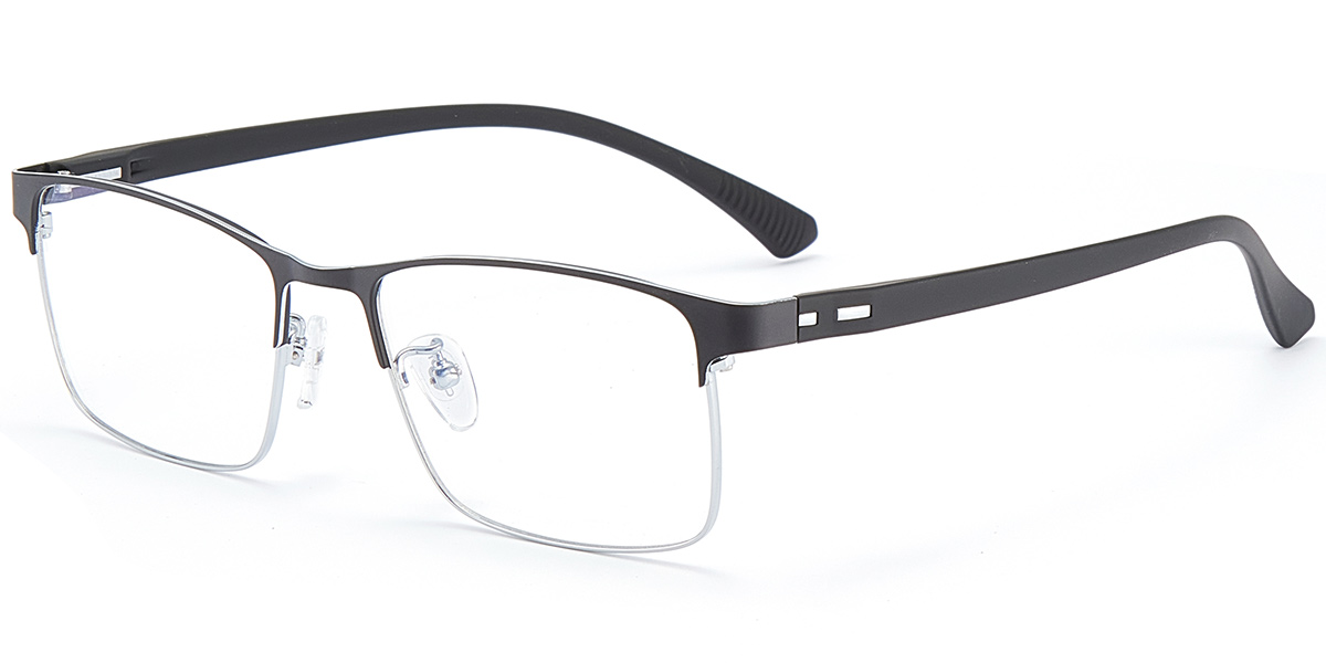 Rectangle Reading Glasses black-silver