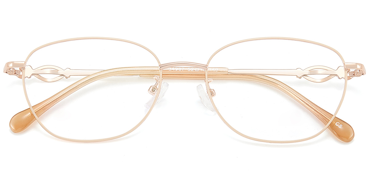 Acetate Oval Reading Glasses rose_gold-brown