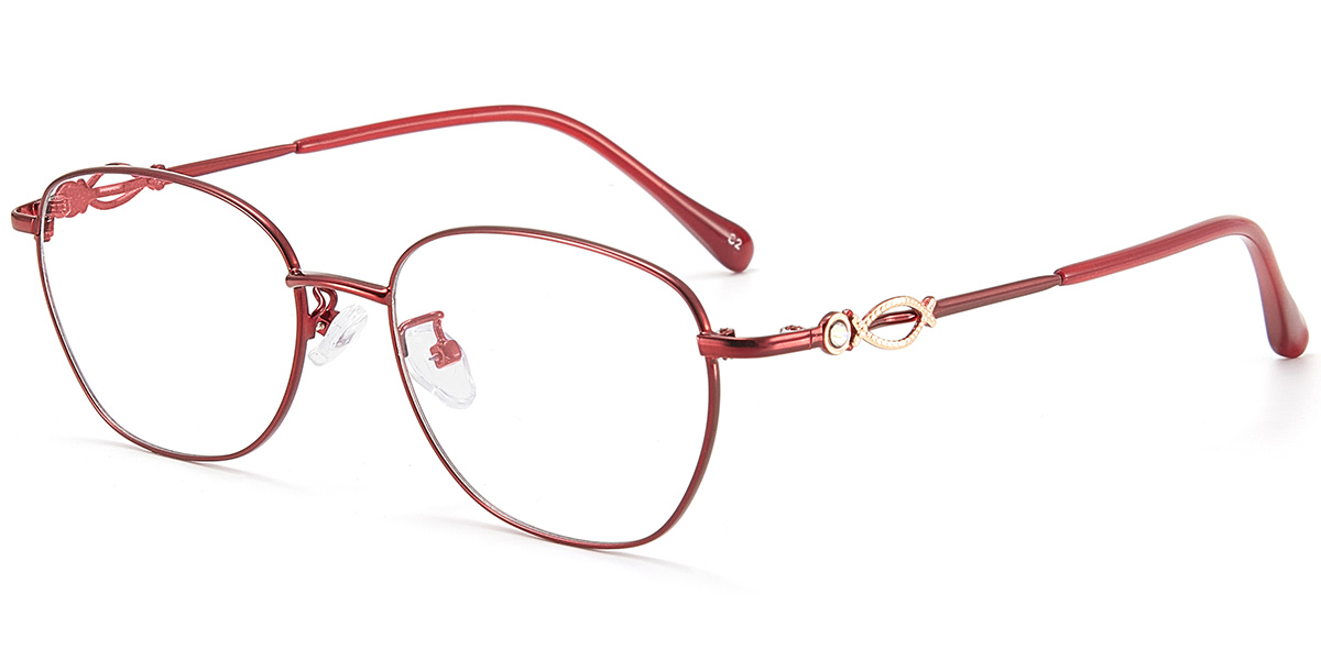 Acetate Oval Reading Glasses wine_red
