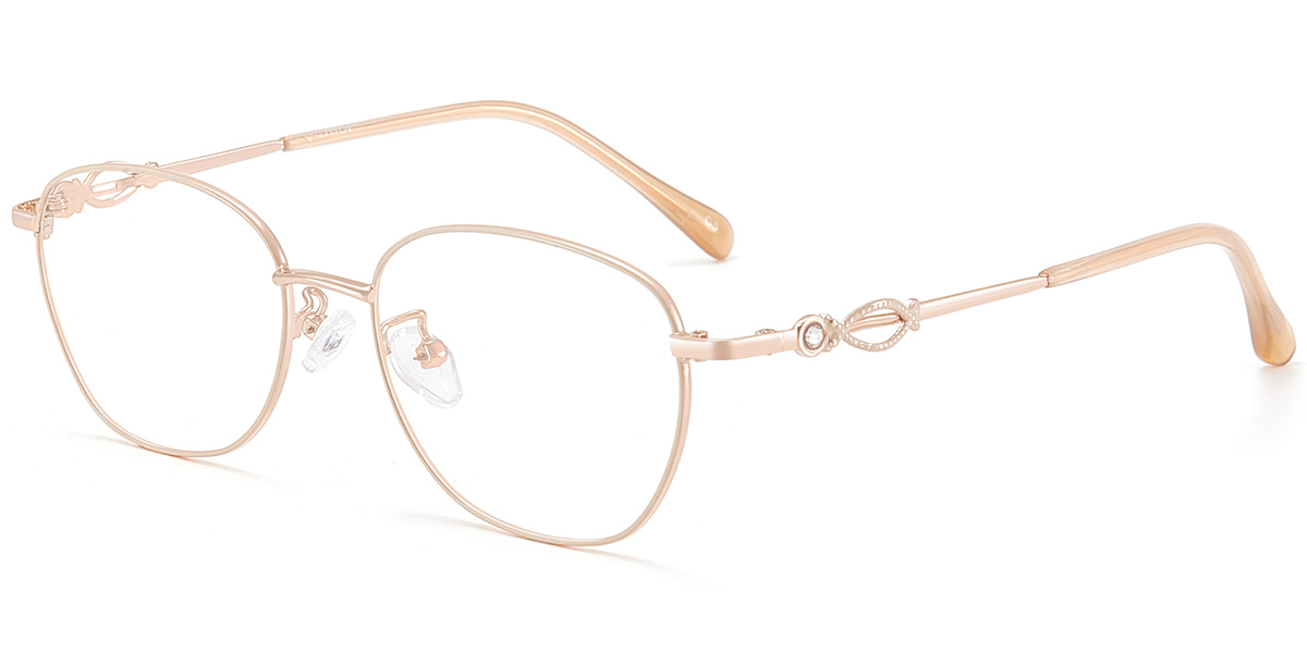 Acetate Oval Reading Glasses rose_gold-brown