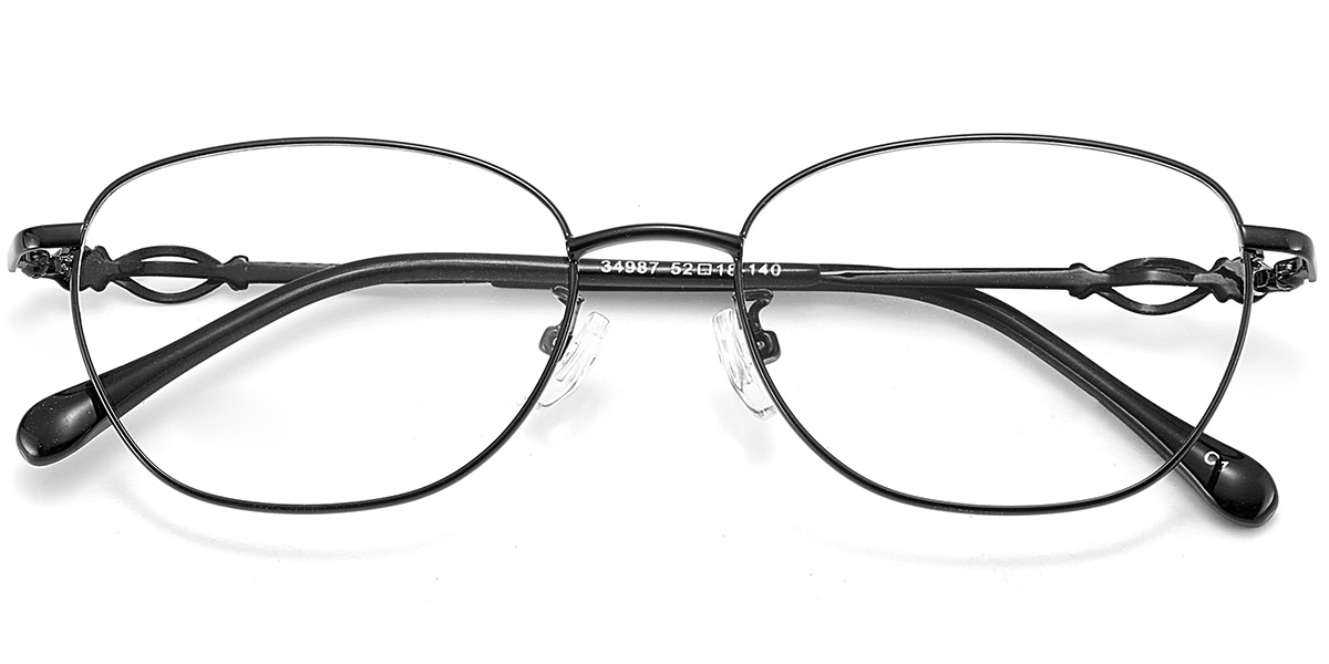 Acetate Oval Reading Glasses black